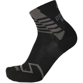 MICO 1280 Light Weight Oxi-Jet Compression Run Ankle socks - Black