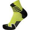 MICO 1280 Light Weight Oxi-Jet Compression Run Ankle socks - Yellow Fluo