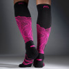 MICO 240 Light Weight Warm Control - ski socks - Anthracite Pink melange