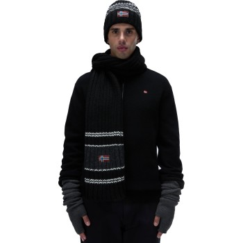 Napapijri Areuse Scarf - Unisex Κασκώλ - Black Napapijri Areuse Scarf - Unisex Κασκώλ - Black