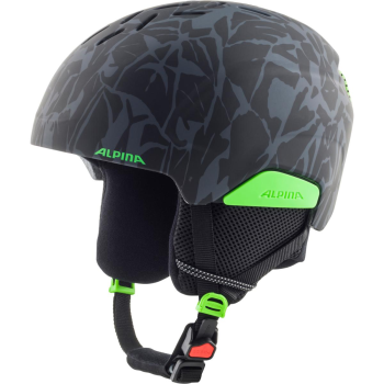 ALPINA Pizi Junior Hi-EPS - Junior Ski/Snowboard Helmet - Black Green Camo