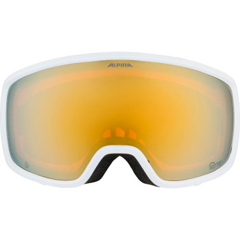 ALPINA Bivio Q-Lite - Ski/Snowboard goggle - White Earth matt/Gold mirror