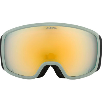 ALPINA Bivio Q-Lite - Ski/Snowboard goggle - Willow Green matt/Gold mirror