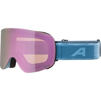 ALPINA Penken Quattroflex-Lite - Ski/Snowboard Goggle - Smoke Blue matt/Rose mirror