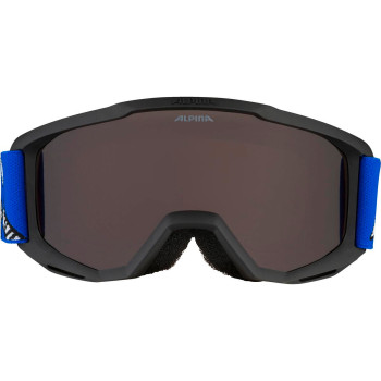 ALPINA PINEY Singleflex Hicon - Kid's snow google - Black Bue matt/Orange