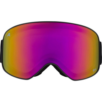 ALPINA Slope Quattroflex-Lite - Ski/Snowboard Goggle - Black matt /Red Mirror
