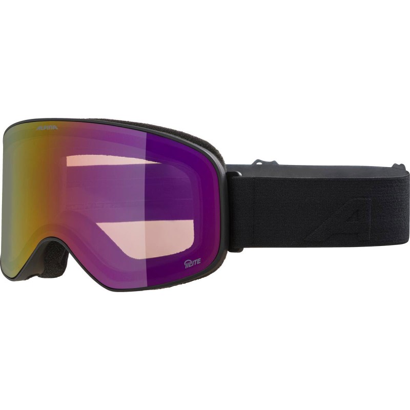 ALPINA Slope Quattroflex-Lite - Μάσκα Ski/Snowboard - Black matt /Red Mirror