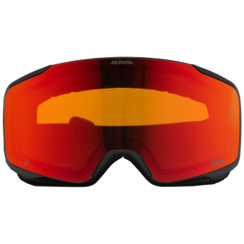 ALPINA Taos Q-Lite - Ski/Snowboard goggle - Black matt/Red mirror