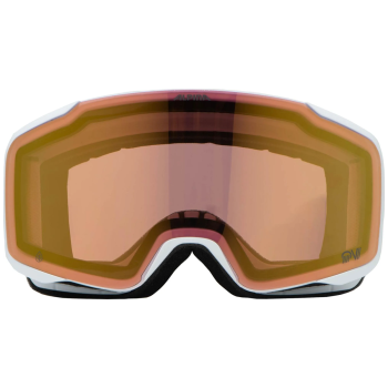 ALPINA Taos QV Quattroflex/Varioflex - Ski/Snowboard goggle - White matt/Gold mirror