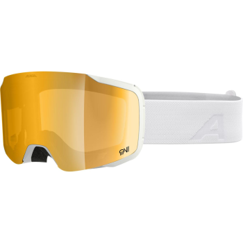 ALPINA Taos QV Quattroflex/Varioflex - Ski/Snowboard goggle - White matt/Gold mirror