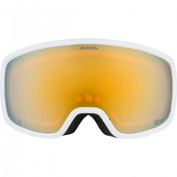 ALPINA Bivio Q-Lite - Μάσκα Ski/Snowboard - White Earth matt/Gold mirror