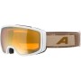 ALPINA Bivio Q-Lite - Μάσκα Ski/Snowboard - White Earth matt/Gold mirror