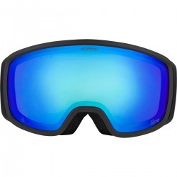 ALPINA Bivio Q-Lite - Μάσκα Ski/Snowboard - Black Oil matt /blue mirror