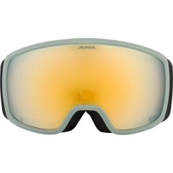 ALPINA Bivio Q-Lite - Μάσκα Ski/Snowboard - Willow Green matt/Gold mirror