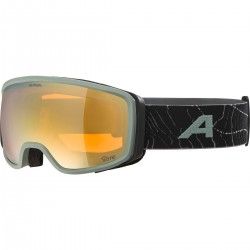 ALPINA Bivio Q-Lite - Μάσκα Ski/Snowboard - Willow Green matt/Gold mirror