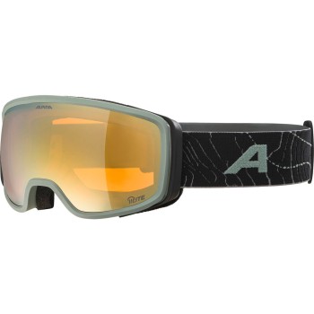 ALPINA Bivio Q-Lite - Μάσκα Ski/Snowboard - Willow Green matt/Gold mirror
