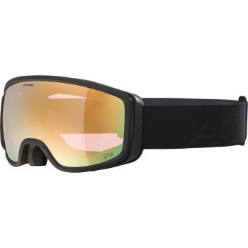 ALPINA Bivio QV Quattroflex/Varioflex - Μάσκα Ski/Snowboard - Black mat /Gold mirror