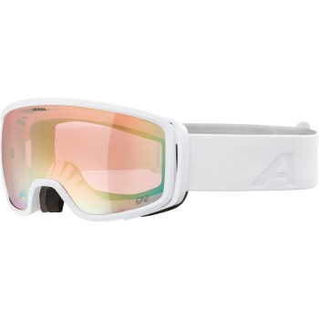 ALPINA Bivio QV Quattroflex/Varioflex - Μάσκα Ski/Snowboard - White mat /Gold mirror