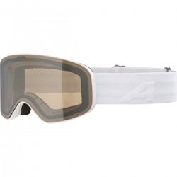 ALPINA Fernie Junior Q-Lite Mirror - Παιδική Μάσκα Ski/Snowboard - White matt/Gold mirror