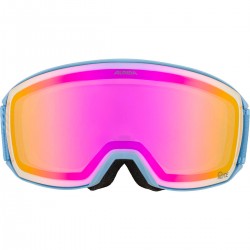 ALPINA Nakiska Q-Lite mirror - Ski/Snowboard Goggles - Smoke Blue matt/Pink mirror