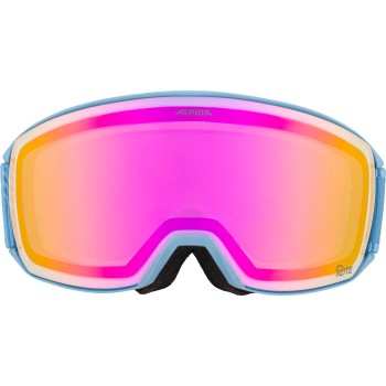 ALPINA Nakiska Q-Lite mirror - Ski/Snowboard Goggles - Smoke Blue matt/Pink mirror