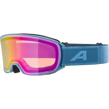 ALPINA Nakiska Q-Lite mirror - Ski/Snowboard Goggles - Smoke Blue matt/Pink mirror