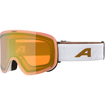 ALPINA Penken Quattroflex - Μάσκα Ski/Snowboard - White gold matt/Gold mirror