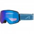 ALPINA Slope Q quattroflex - Μάσκα Ski/Snowboard - Black Blue matt /Blue mirror