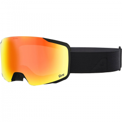 ALPINA Taos Q-Lite - Μάσκα Ski/Snowboard - Black matt/Red mirror