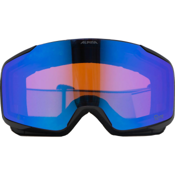 ALPINA Taos Q-Lite - Μάσκα Ski/Snowboard - Black/Oil matt/Blue mirror
