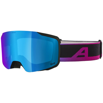 ALPINA Taos Q-Lite - Μάσκα Ski/Snowboard - Black/Oil matt/Blue mirror