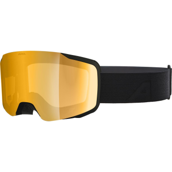 ALPINA Taos QV Quattroflex/Varioflex - Μάσκα Ski/Snowboard - Black matt/Gold mirror