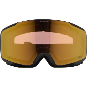 ALPINA Taos QV Quattroflex/Varioflex - Μάσκα Ski/Snowboard - Black matt/Gold mirror