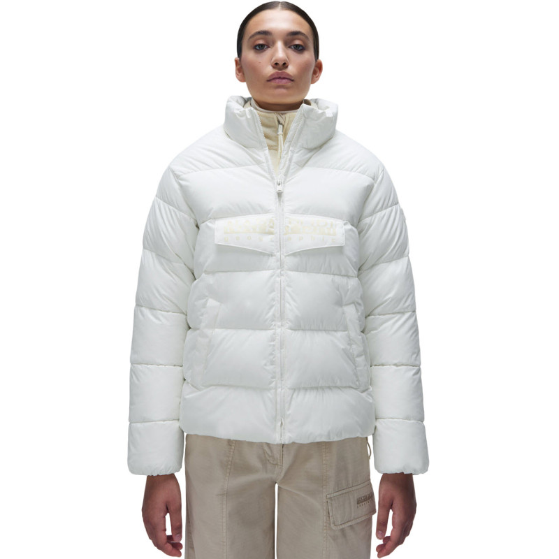 NAPAPIJRI RF Puffer open - Women's short Puffer Jacket - White Heron