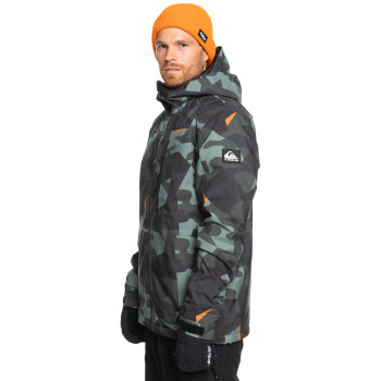 QUIKSILVER Mission Printed 3 - Men's Snow Jacket - Puzzle Camo Sea Spray