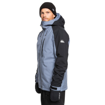 Quiksilver Mission Block 2 Insulated 10K - Men's Technical Snow Jacket - Flint Stone