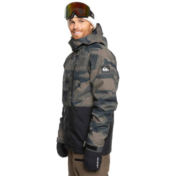 Quiksilver Mission Printed Block 2 Insulated - Men's Snow Jacket - Mountain Spray Canteen