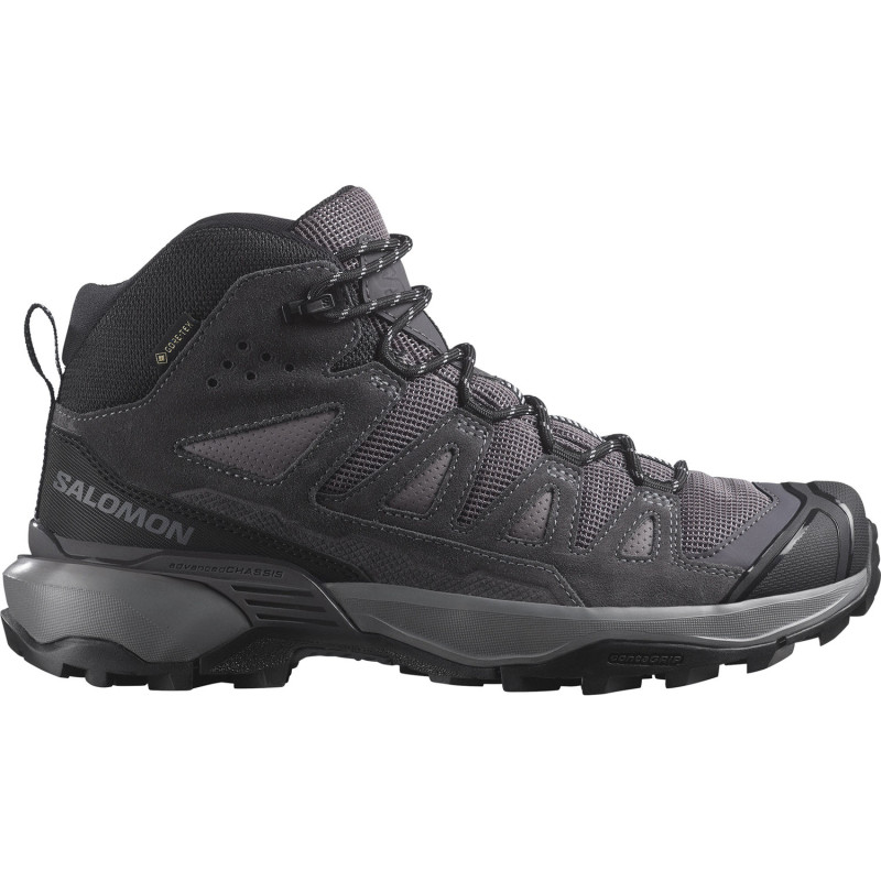 SALOMON X-Ultra 360 Leather Mid Gore-tex - Women's Hiking Boots - Shark/Nine Iron/Cloud Gray