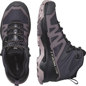 SALOMON X-Ultra 4 Mid Gore-tex - Women's Hiking Boots - Nine Iron/Shark/Cloud Gray