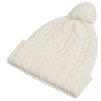 Oakley Harper Pom Beanie - Women's Beanie - Arctic white