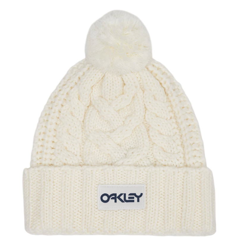 Oakley Harper Pom Beanie - Women's Beanie - Arctic white