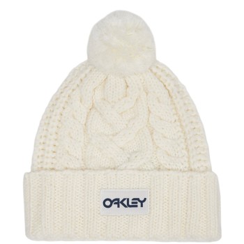 Oakley Harper Pom Beanie - Γυναικείος Σκούφος - Arctic white