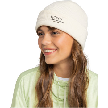 ROXY Folker - Rib Knit Beanie for Women - Buttercream