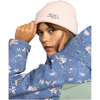ROXY Folker - Rib Knit Beanie for Women - Pink Salt