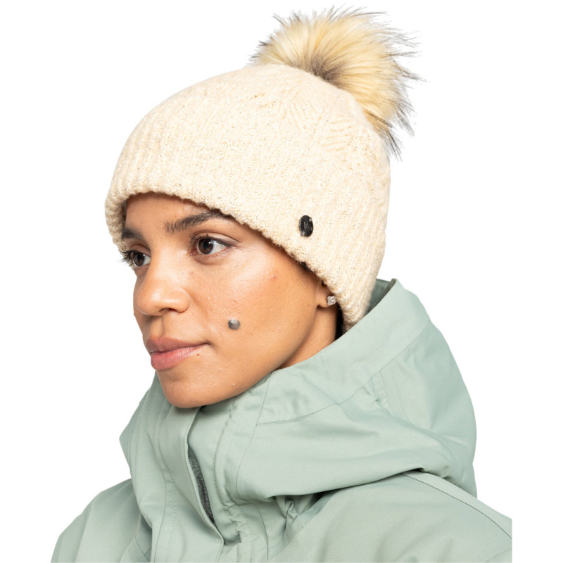ROXY Peak Chic - Cuff Beanie for Women - Pebble