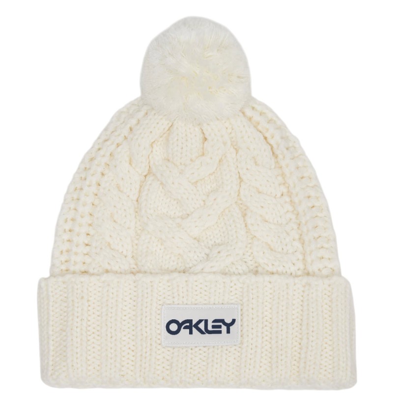 Oakley Harper Pom Beanie - Γυναικείος Σκούφος - Arctic white