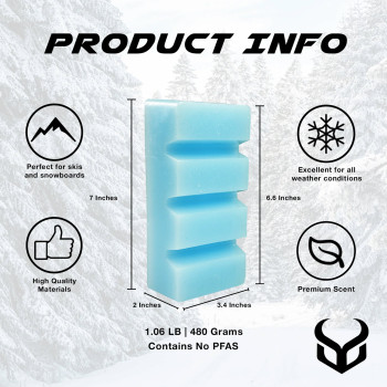 Demon Ski and Snowboard Wax 480 gm Block - Universal Blend για όλες τις θερμοκρασίες