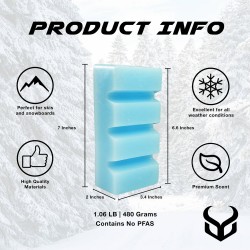Demon Ski and Snowboard Wax 480 gm Block - Universal Blend για όλες τις θερμοκρασίες