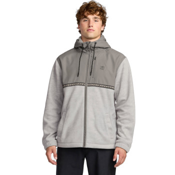 Billabong Boundary Lite Zip - Full-Zip Fleece for Men - Grey Heather