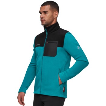 Mammut Innominata ML Jacket Men's - Men's Outdoor Full-Zip Fleece - Deep Teal/Black